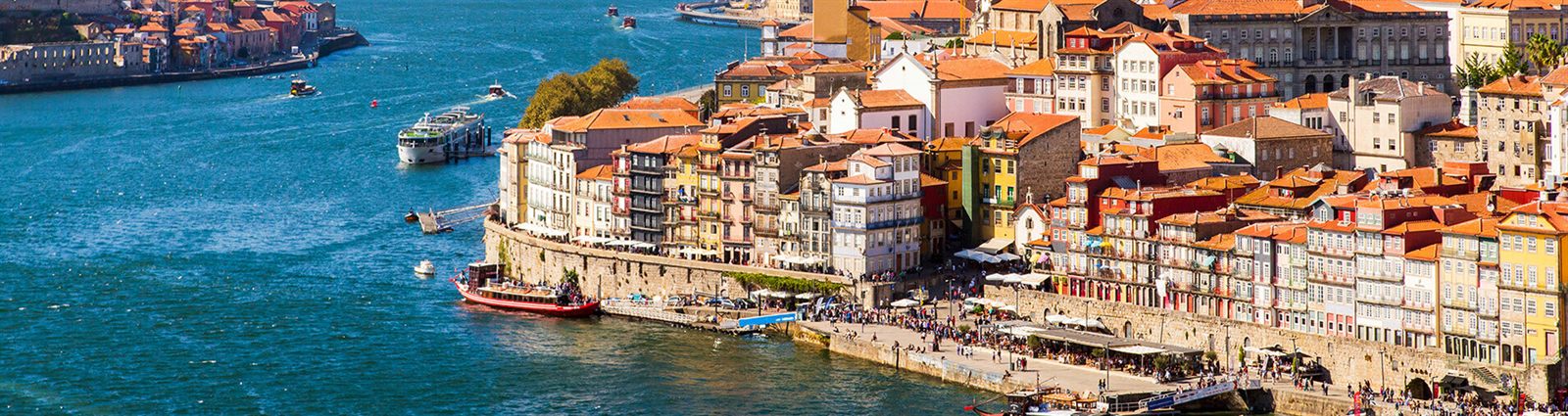 The Ribeira waterfront in Porto on the Douro River